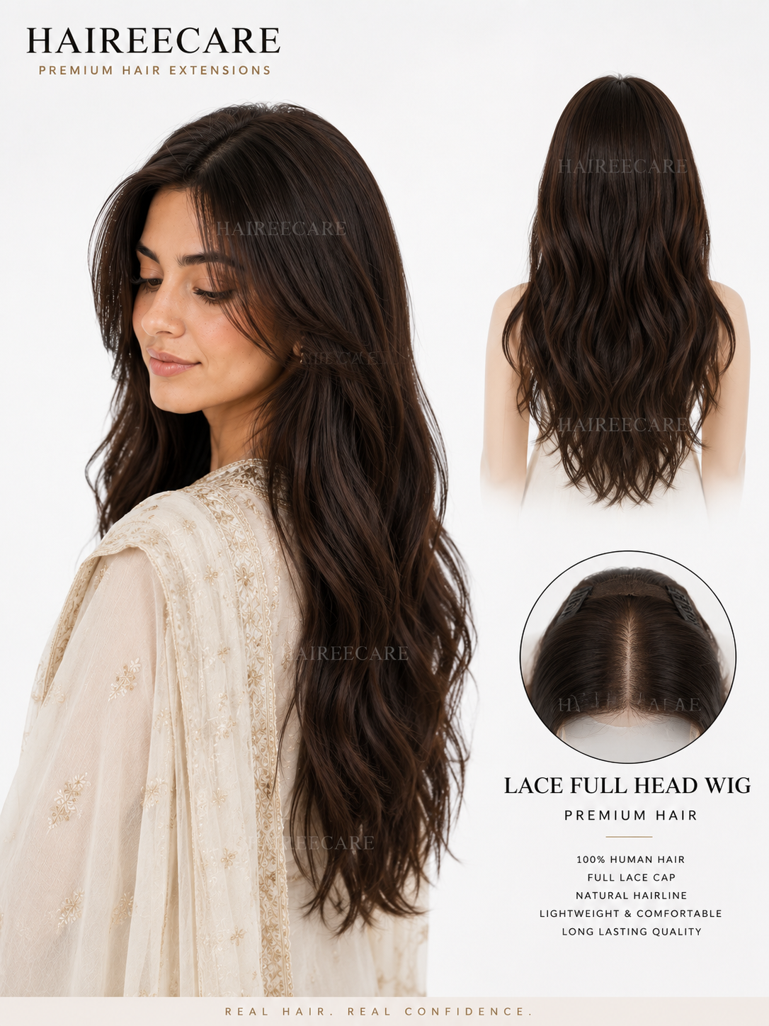 Lace front wig with natural undetectable hairline - Hairee