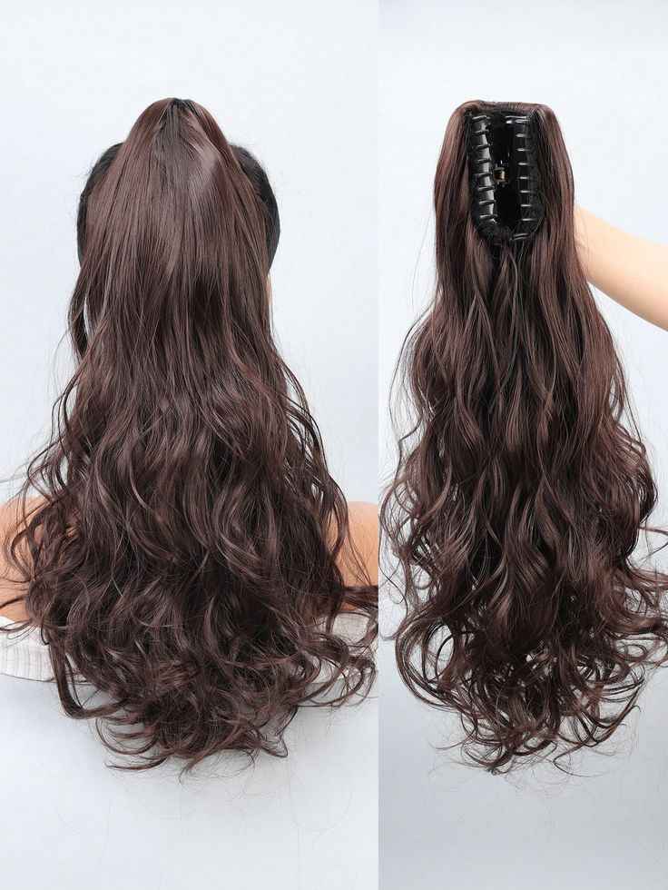Claw Clip Ponytail Extension MEDIUM DARK BROWN