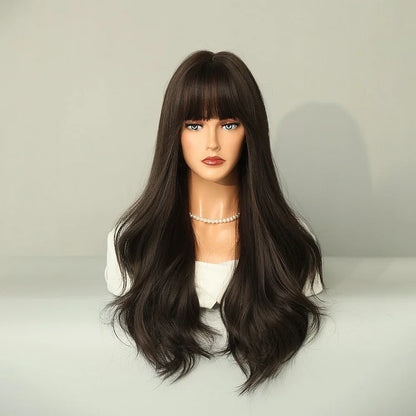 Wavy Puff Wig — Soft Bangs, Full Volume