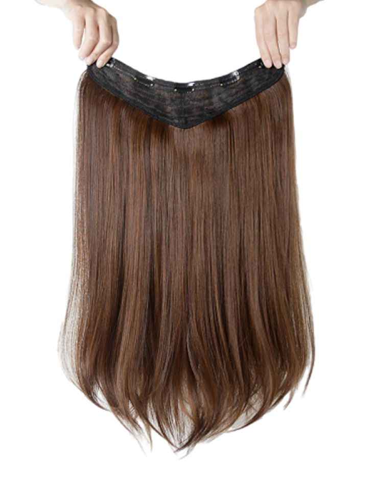 16 clip-ins set MEDIUM BROWN STRAIGHT