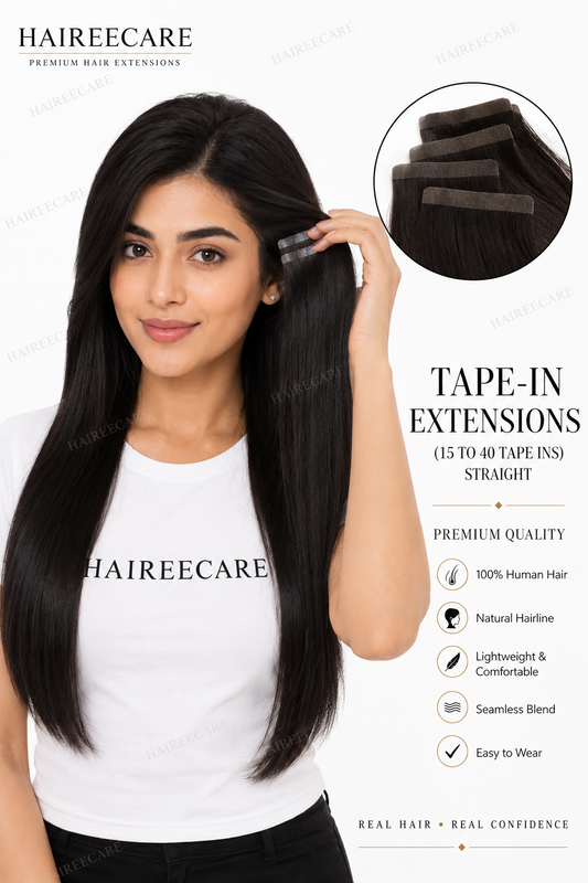 Tape-in Extensions (15 Tape ins to 40 Tape Ins )Straight