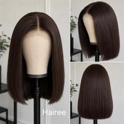 Shoulder length straight lace front wig natural hairline - Hairee