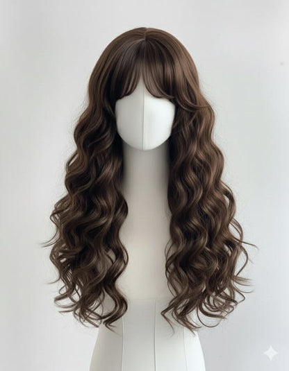 Wavy Puff Wig — Soft Bangs, Full Volume