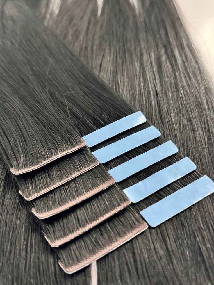 10 Pcs Invisible Tape Ins NATURAL BLACK DARK BROWN STRAIGHT