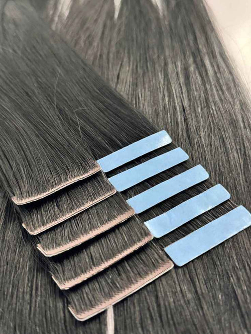10 Pcs Invisible Tape Ins NATURAL BLACK DARK BROWN STRAIGHT