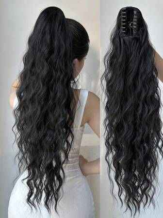 Claw Clip Ponytail Extension NATURAL BLACK
