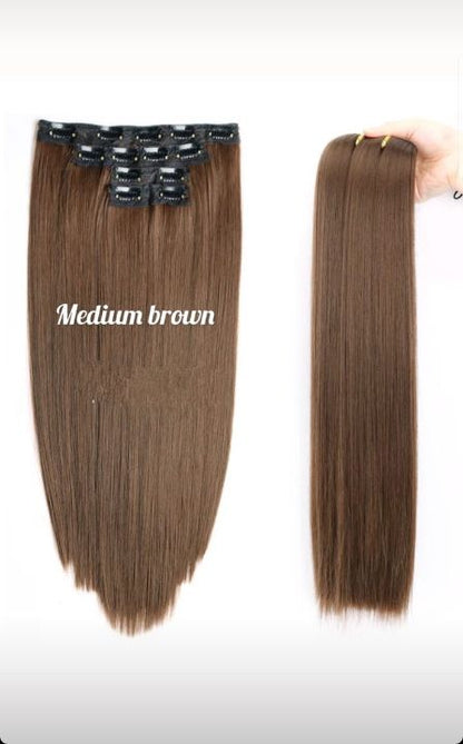 Clip-in Extensions Set — Wavy or Straight, Your Choice