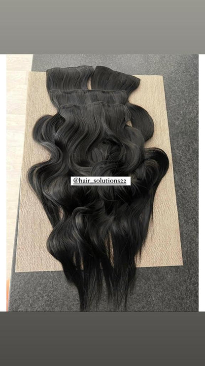 Clip-in Extensions Set — Wavy or Straight, Your Choice