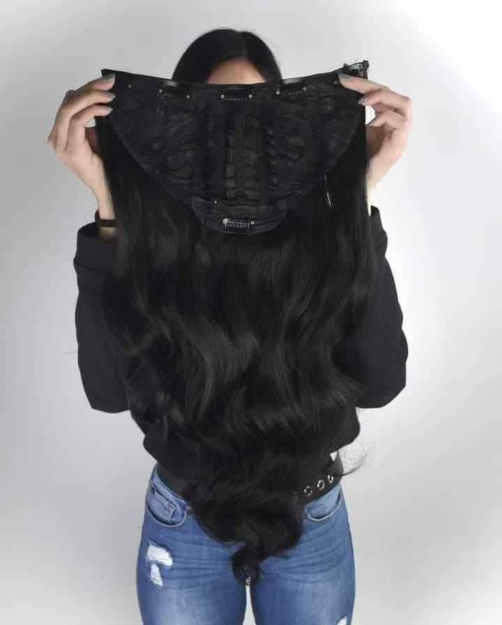 HALF HEAD WIG (WAVY) NATURAL BLACK