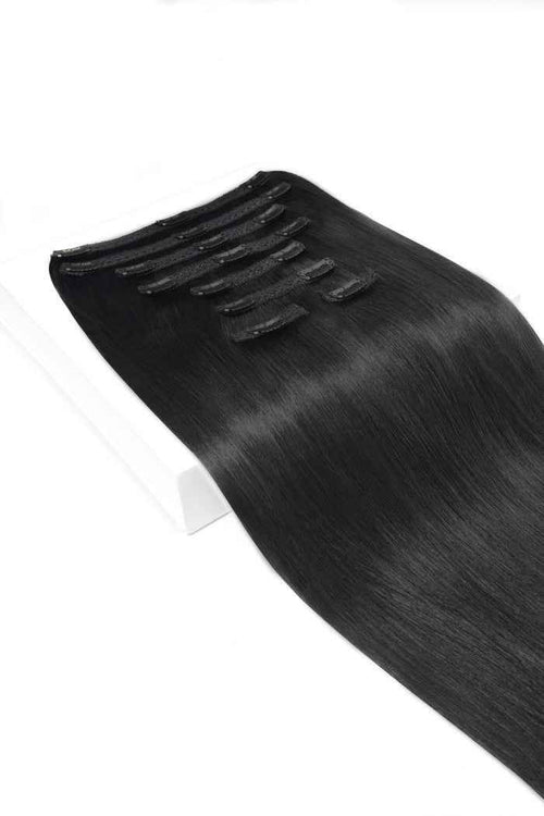 16 clip-ins set DARK BROWN STRAIGHT