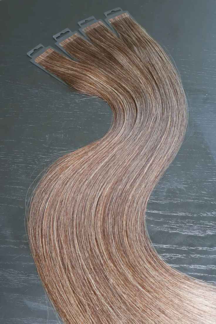 10 Pcs Invisible Tape Ins ASH GREEN STRAIGHT