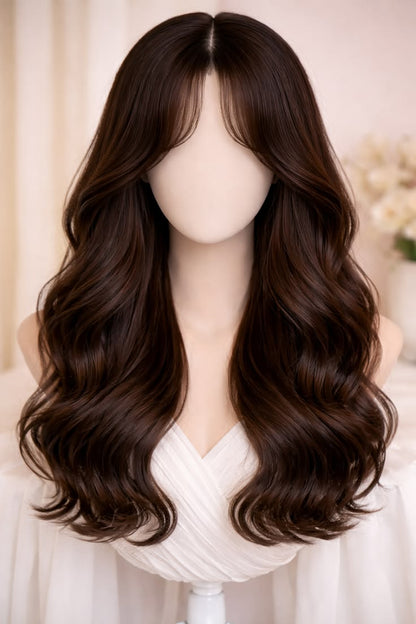 Wavy Puff Wig — Soft Bangs, Full Volume