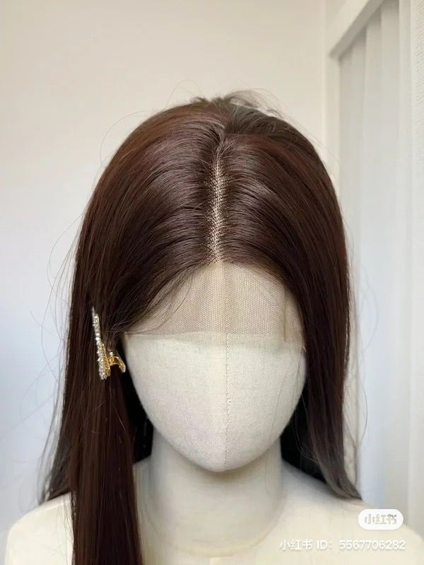 Front Mang Full Head Wig Straight